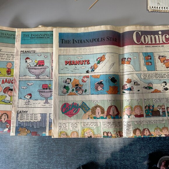 3 Vintage 1993 & 1996 Sunday Comics Funnies Indianapolis Star Newspaper Strips - Picture 1 of 16